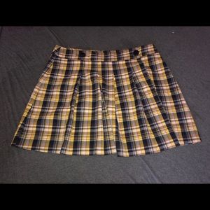 Topshop Plaid Pleated Skirt